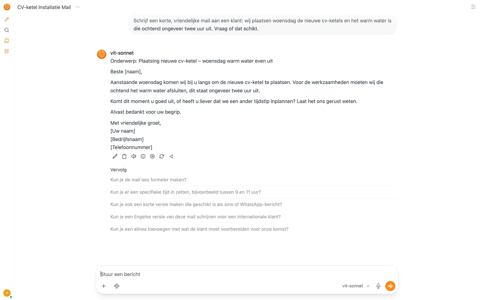 VIT AI met afgeschermde persoonsgegevens
